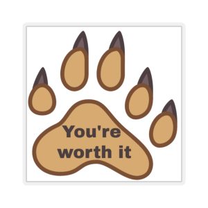 Worthy Bear Pawprint Sticker - Reversing Diabetes Merchandise